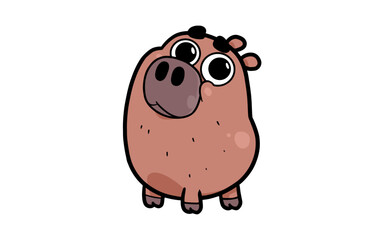 Smile Capybara Animal RG