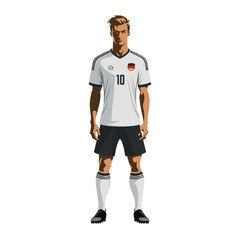 Fototapeta premium Soccer player in Germany team uniform