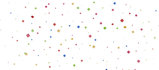  Colorful confetti on white background