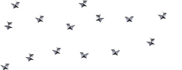 Festive Celestial Cascade: Mesmerizing 3D Illustration of Descending Christmas Stars