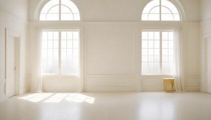 white and gold theme modern interior