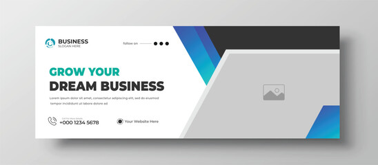 Facebook cover banner and corporate web banner template	