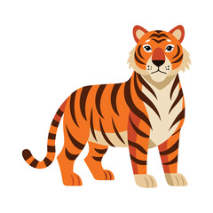 tiger animal isolated on white