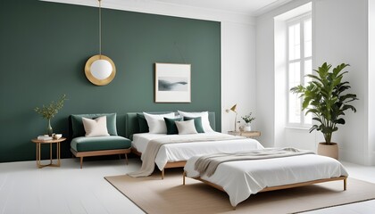 white and gold theme modern interior
