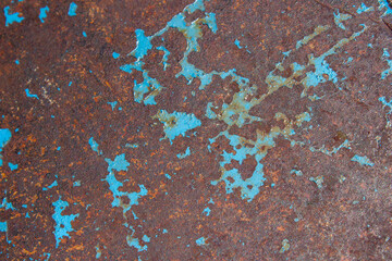 Texture of old blue metal surface