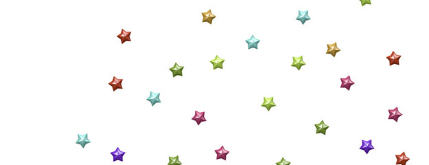 Celestial Cascades: 3D Illustration Conjures a Rainfall of Colorful Stars