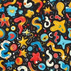 Naklejka premium Abstract background illustration in the style of the 70s