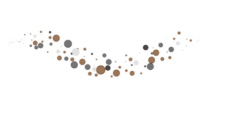 Multicolor confetti abstract background with a lot of falling pieces, isolated on a white background. Festive decorative tinsel element for design