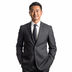 Asian businessman wearing suit