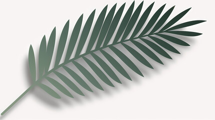 Realistic transparent shadow from a leaf of a palm tree on the white background. Tropical leaves shadow. Mockup with palm leaves shadow.