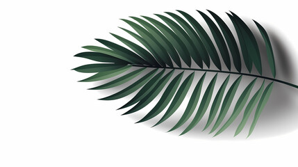 Fototapeta premium Realistic transparent shadow from a leaf of a palm tree on the white background. Tropical leaves shadow. Mockup with palm leaves shadow.