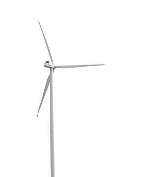 wind turbine energy isolated on white