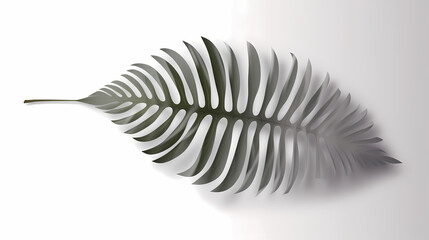 Obraz premium Realistic transparent shadow from a leaf of a palm tree on the white background. Tropical leaves shadow. Mockup with palm leaves shadow.