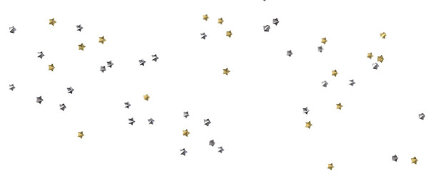 XMAS Stars - A gray whirlwind of golden snowflakes and stars. New