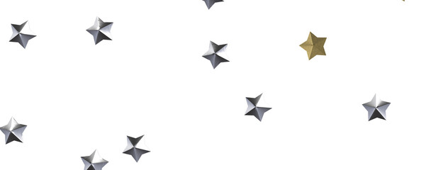 Radiant Showers: Immerse Yourself in a Spellbinding 3D Gold Stars Downpour