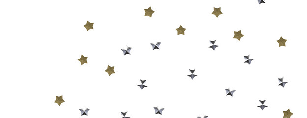 Astral Downpour: 3D Illustration Brings a Shower of Gold Stars