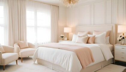 white and gold theme modern interior
