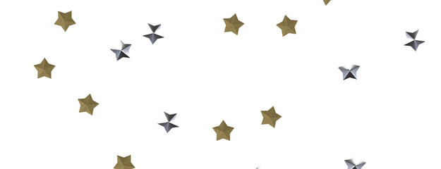 Astral Downpour: 3D Illustration Brings a Shower of Gold Stars