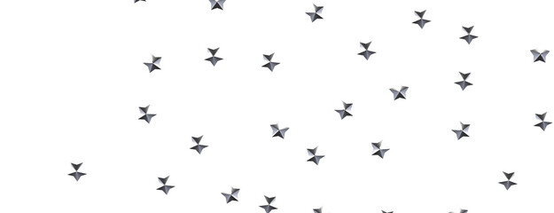 XMAS Stars - A gray whirlwind of golden snowflakes and stars. New