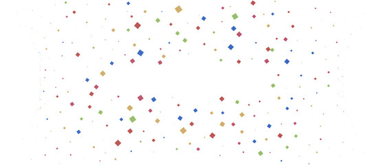 Colorful confetti on white background