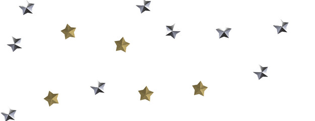 Radiant Showers: Immerse Yourself in a Spellbinding 3D Gold Stars Downpour