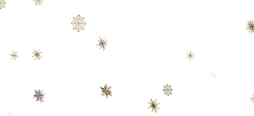 Winter Flurry: Mesmeric 3D Illustration Depicting Descending Festive Snowflakes