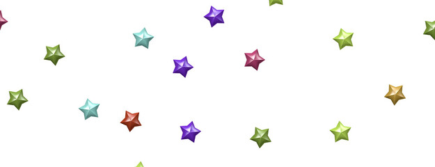 Starstruck Spectacle: 3D Illustration Transports You to a Colorful Stars Shower