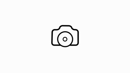 Simple camera icon,Camera campsite logo on white background, photo camera, camera photography icon illustration background.