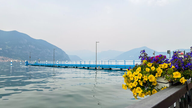 Views from Clusane located on the edge of Lake Iseo italy