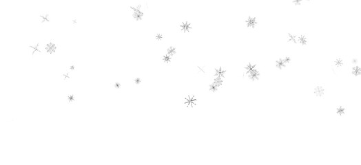 Dancing Snowflakes: Enthralling 3D Illustration of Falling Christmas Snow Crystals