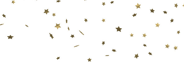 Heavenly Showers: 3D Gold Stars Rain Illustration Transcends Imagination