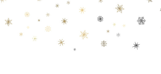 Dancing Snowflakes: Enthralling 3D Illustration of Falling Christmas Snow Crystals