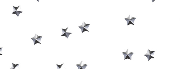 Naklejka premium Heavenly Golden Shower: 3D Illustration Brings the Beauty of Stars to Life