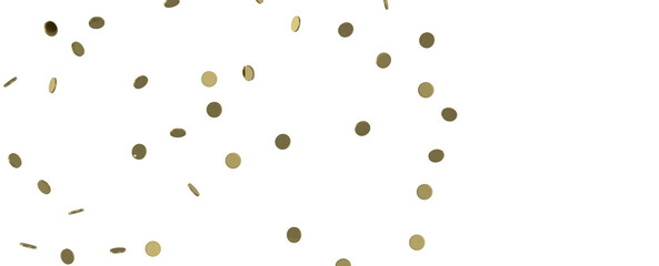 Elegant Embrace: Mesmerizing 3D Illustration Depicting Swirling Gold Confetti