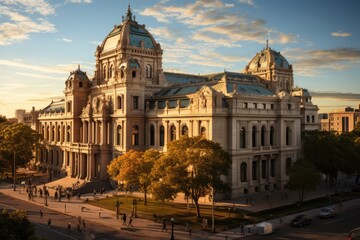 Naklejka premium Interior of the Museum of Fine Arts of Buenos Aires., generative IA