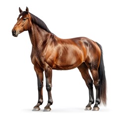 Obraz premium Elegant Brown Horse with Gleaming Coat 