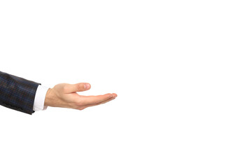 PNG, Male hand, isolated on white background
