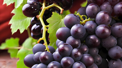 Fototapeta premium red wine, grapes, close up, red, purplered wine, grapes, close up, red, purple
