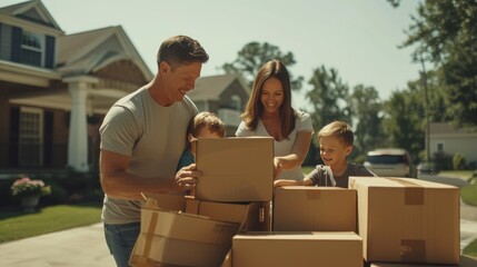 Home Transition Joy: Family Organizing in Suburban Neighborhood