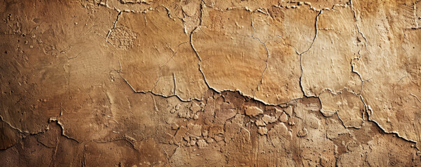 Rustic mud wall background with uneven texture and natural earthy tones: Warm and inviting, ideal for a cozy and vintage look