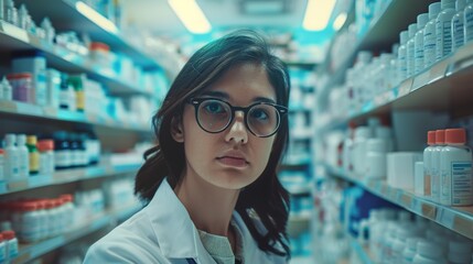 Female pharmacist at the drug store Doctor who specializes in medicine Medical product list female doctor holding a prescription Health care pharmacists work at hospitals.