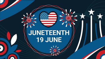 Juneteenth web banner design illustration 