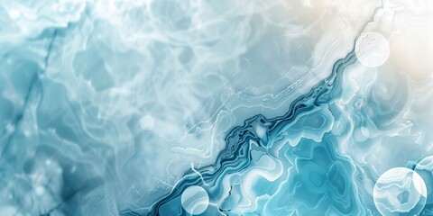 Naklejka premium Abstract blue and white fluid art with organic shapes and texture, artistic background concept. Background with copy space.