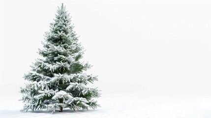 Isolated White Background Christmas Tree