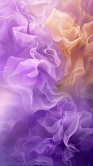 Fototapeta premium Abstract purple and peach fluid art, soft and flowing forms, abstract art concept. Background with copy space.