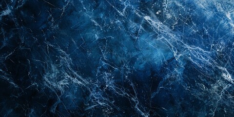 Obraz premium Abstract blue ice texture background with frost patterns, winter concept. Background with copy space.