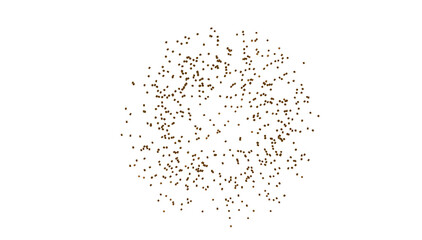 Neural network 3D illustration. Big data and cybersecurity