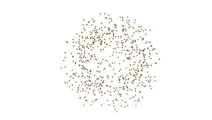 Neural network 3D illustration. Big data and cybersecurity