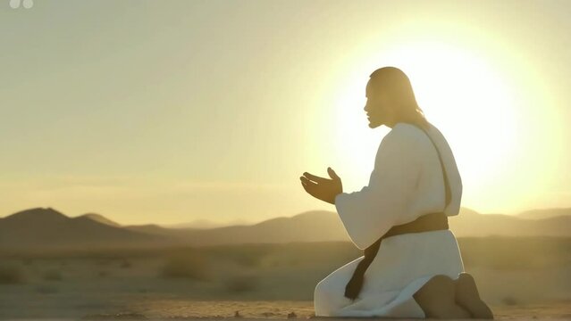 The image of Jesus Christ in the glow of rays