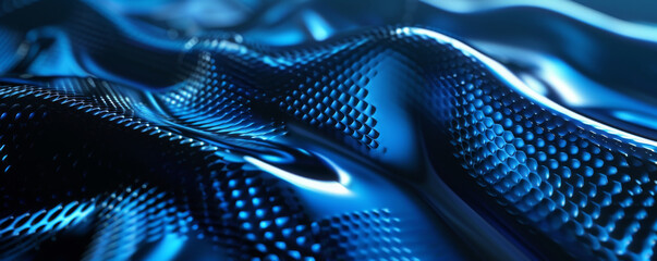 Naklejka premium Futuristic matte blue background with subtle digital textures and metallic accents: Sleek and modern, perfect for high-tech themes